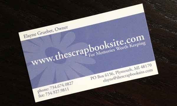 The Scrapbook Site - Business Card